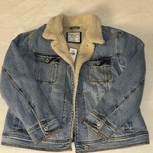 Abercrombie Sherpa Lined Denim Jacket